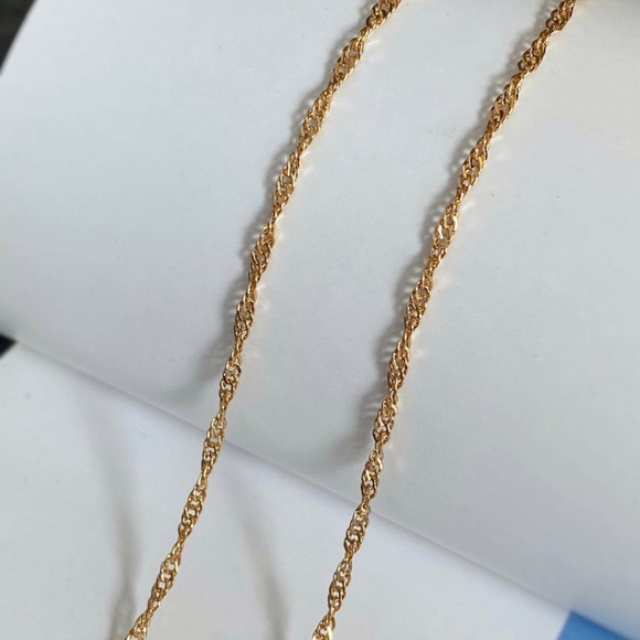 Necklace 18k Gold Plated Spiral Chain Necklace Luxury Jewelry - Picture 5 of 11
